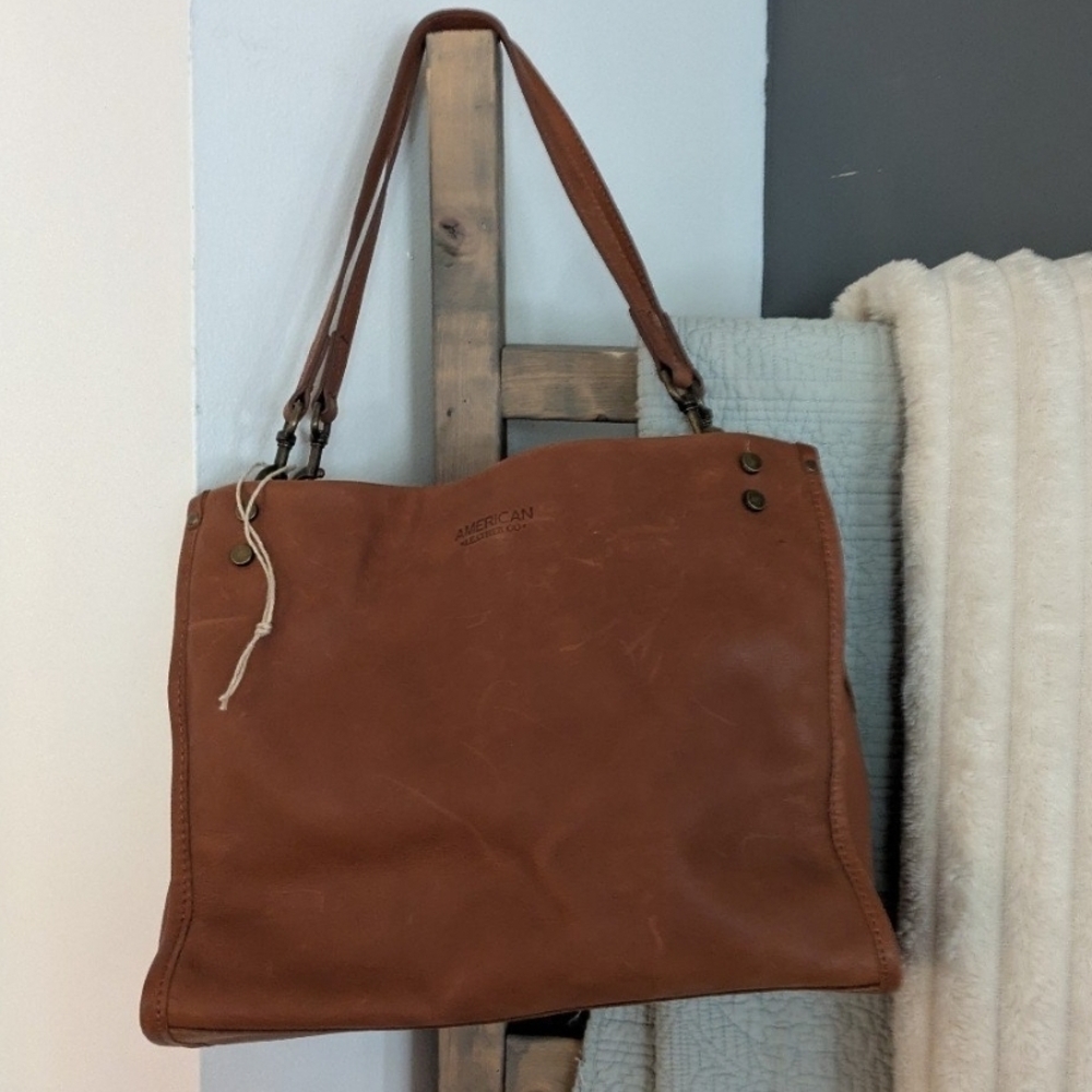 American Leather Tan Tote Bag